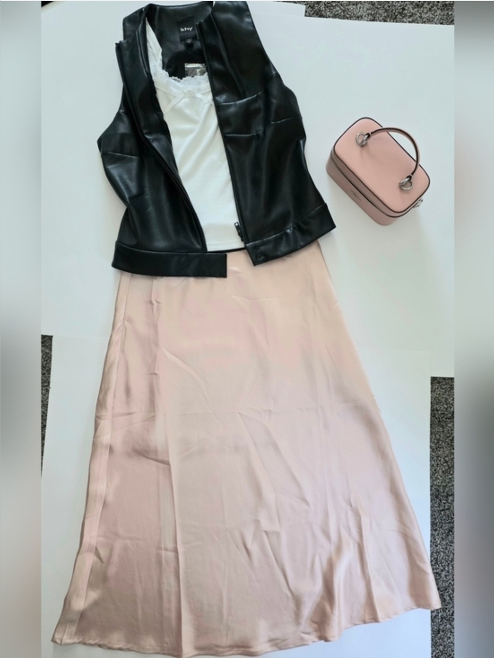 Commense Light Pink A-Line Skirt Sz S